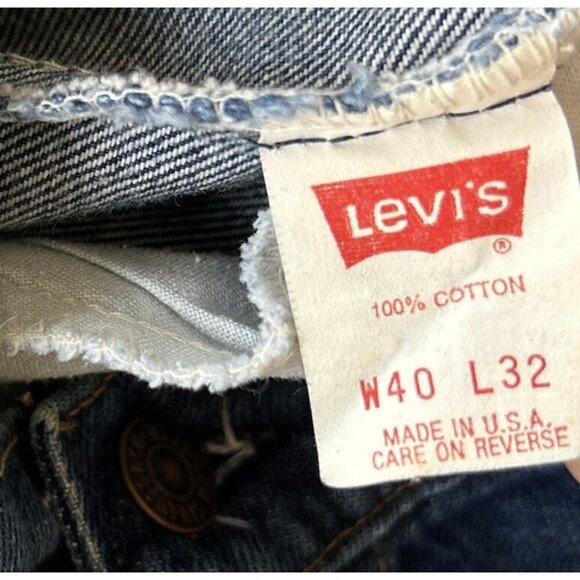 Vintage Levi's 509 Jeans Mens 40 x 32 Distressed Orange Tab USA Made 40509-0215 - Picture 7 of 8
